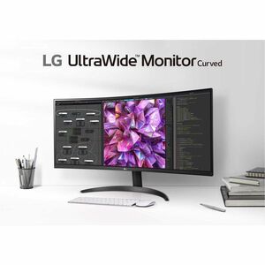 LG Ultrawide 34WQ60C-B 34" (86.4 cm) Class UW-QHD Curved Screen LCD Monitor - 21:9 - 34" (86.4 cm) Viewable - In-plane Swi