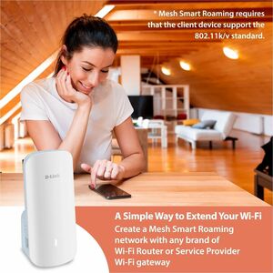 D-Link AQUILA PRO AI E30 Dual Band Wi-Fi 6 IEEE 802.11a/b/g/n/ac/ax/h/k/v 3 Gbit/s Wireless Range Extender - 2.40 GHz, 5 G