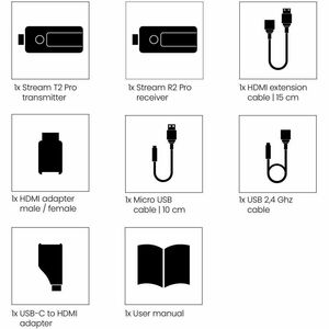 Marmitek Stream S2 Pro Video-Extender-Transmitter/Receiver - Kabellos - 2 - 1 x HDMI Ein - 1 x HDMI Aus - 1080p - 1920 x 1