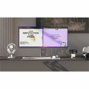 ALOGIC Edge 40in Ultrawide WQHD LCD Monitor with 90W PD Space Grey HDMI cable USB-C cable Power Adaptor