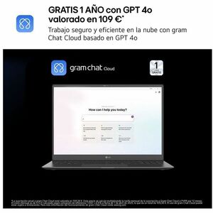 LG gram 16Z90T-G.AD8BB 40.6 cm (16") Notebook - WQXGA - Intel Core Ultra 7 255H - 32 GB - 2 TB SSD - Spanish Keyboard - Wh