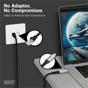 Digitus 10 m Kategorie 6a Netzwerkkabel - 1 Stück - Cable for Netzwerkgerät, Notebook, Tablet, Smartphone, Remote-Zugriffs