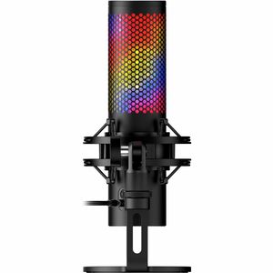 HyperX QuadCast 2 S Wired Electret Condenser Microphone for Recording - Black - 3 m - Stereo - 20 Hz to 20 kHz - Cardioid,