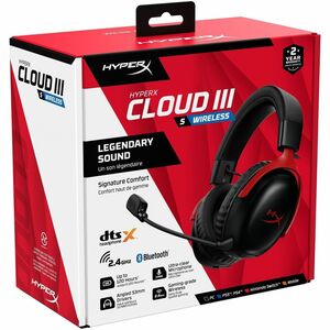 HyperX Cloud III S Wireless Headset (Black/Red)
