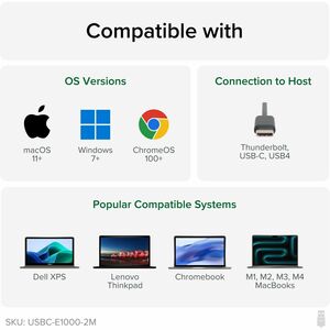 Plugable USB C to Ethernet Cable: USBC to RJ45 Ethernet Cord, Directly Connected LAN Gigabit Network Adapter - MacBook Pro