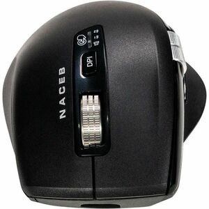 Mouse Naceb - Radiofrecuencia - USB - 6 Botón(es) - Negro - Inalámbrico - 2.40GHz - Recargable - 3200 dpi