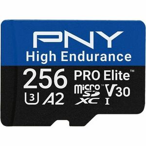 PNY PRO Elite 256 GB Class 10/UHS-I (U3) microSDXC - V30 - 1 - 100 MB/s Lesegeschwindigkeit - 90 MB/s Schreibgeschwindigke
