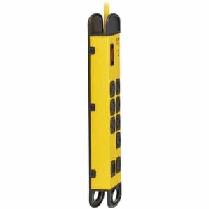 Eaton Tripp Lite Series 8-Outlet Industrial Safety Surge Protector - 2 USB-A Ports, 25 ft. Cord, 1960 Joules, Metal Housin