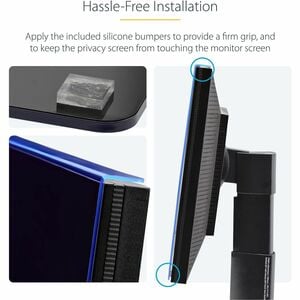 StarTech.com Acrylic Privacy Screen Filter - Black - 1 Each - For 60.96 cm (24") Widescreen LCD Monitor - 16:9 - Blue Ligh