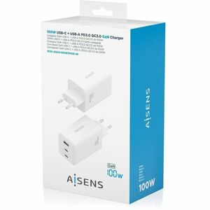 CARGADOR GAN 100W 2XUSB-C PD3.0 QC 4.0 QC 5.0 1XUSB-A QC 3.0