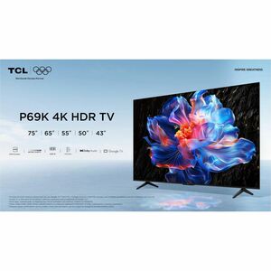 TCL Serie Smart TV 4K Ultra HD 50" 50P69K, Dolby Audio, HDR10+, Google TV. Dimensioni diagonale schermo: 127 cm (50"), Ris