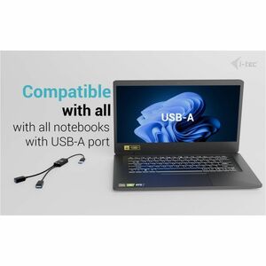 i-tec USB Hub - USB 3.0 Type A - 640 MB/s - Keyboard, Mouse, Flash Drive, Mobile Device - 2 Total USB Port(s) - PC, Mac