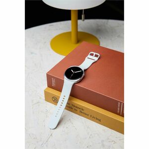 Samsung Galaxy Watch8 SM-L320 Smart Watch - Silver Case Color - White Band Color - Armor Aluminum Case Material - Wireless