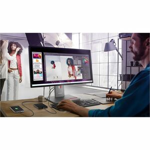 Lenovo ThinkVision P27QD-40 27 Zoll Class WQHD LED-Monitor - 16:9 Format - Schwarz - 68,6 cm (27 Zoll) Viewable - IPS-Tech