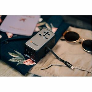 Adattatore CA Verbatim - 85 W - Adattatore universale - 1 USB - 3 USB Type-C - Per Computer portatile, Smartphone, Diffuso