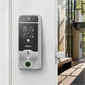 Lockly Visage Zeno Series Facial Recognition Deadbolt (Satin Nickel) - Built-In Wi-Fi - Keyless Entry - Facial Recognition