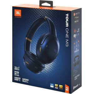 JBL Tour One M3 Wired/Wireless Over-the-ear, Over-the-head Stereo Headset - Blue - Binaural - Circumaural - Bluetooth - 18
