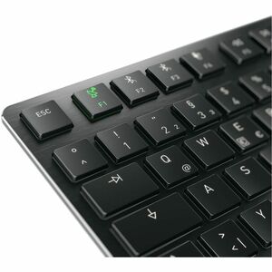 CHERRY MXU-270 Keyboard - Compact - Wired/Wireless Connectivity - USB 2.0 Type A Interface - RGB LED - English (US) - Blac