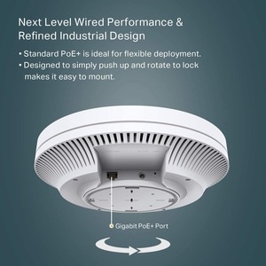 TP-Link Omada EAP610 Dual Band 802.11ax 1.73 Gbit/s Wireless Access Point - Indoor - 2.40 GHz, 5 GHz - 4 x Internal Antenn