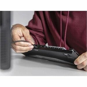 CHERRY G8A-25510 Keyboard - Wired/Wireless Connectivity - USB Type C Interface - RGB LED - English (US) - Black - CHERRY M