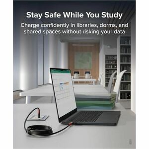 Plugable USB C to USB C Cable, Data Blocker Charge Only Cable (2m/6.6ft): 240W Safe Fast Charging - for MacBook, iPhone 15