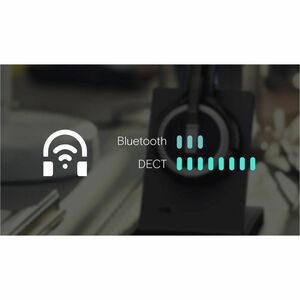 EPOS IMPACT 5000 Go Wireless Over-the-head, On-ear Mono Headset - Black - Microsoft Teams Certification - Monaural - Supra