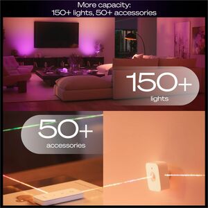 Philips Hue Bridge Pro - 3.6" Width x 1.1" Height x 3.6" Length - Black - Synthetic - 1