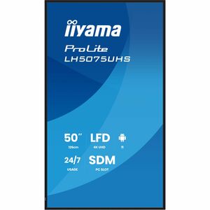 LCD Ecrans à affichages dynamiques iiyama ProLite LH5075UHS-B2AG 1270 mm - 24 Heures/7 Jours Operation - Vertical Alignmen