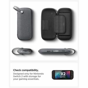 Spigen Klasden Carrying Case (Pouch) Nintendo Gaming Console - Charcoal Grey - Scratch Resistant, Drop Resistant, Scuff Re