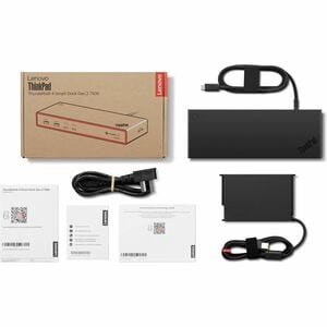 Lenovo ThinkPad Docking Station for Notebook, Monitor - Charging Capability - 135 W - Eclipse Black - 4 Displays Supported