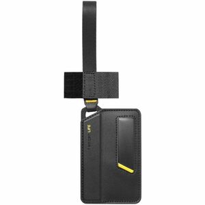 Spigen Luggage Tag - Strap Fastener - Nylon, Faux Leather, Silicone - Black - 1 / Pack