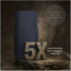 dbramante1928 ApS Lynge Carrying Case (Wallet) Apple iPhone 17 Pro Smartphone - Deep Water - Stain Resistant - Leather Bod