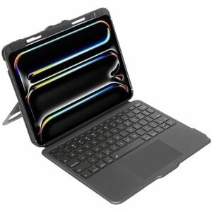 Targus VersaVu THZ988UK Tastatur/Cover (Folie) für 27,9 cm (11 Zoll) bis 33 cm (13 Zoll) Apple iPad Pro 11 (2024), iPad Pr