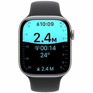 Apple Watch Series 11 Smart Watch - 46 mm Case Height - 39 mm Case Width - Space Gray Case Color - Black Band Color - Alum