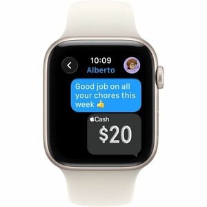 Apple Watch SE 3 Smartwatch - 44 mm Case Height - 38 mm Case Width - Starlight Case Color - Starlight Band Color - Alumini