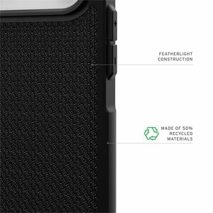 Urban Armor Gear Metropolis LT Rugged Case for Apple iPhone 17 Pro Max Smartphone - Kevlar Black - Bump Resistant, Drop Re