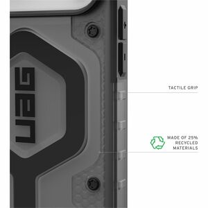Urban Armor Gear Pathfinder Clear Case for Apple iPhone 17 Pro Max Smartphone - Hex - Ash, Black - Drop Resistant, Impact 