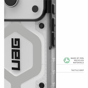 Urban Armor Gear Pathfinder Clear Case for Apple iPhone 17 Pro Smartphone - Hex - Ice/Silver - Drop Resistant, Impact Resi