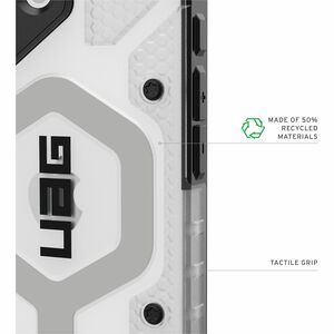 Urban Armor Gear Pathfinder Clear Case for Apple iPhone 17 Smartphone - Hex - Ice/Silver - Drop Resistant, Impact Resistan