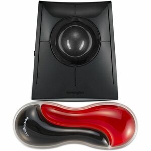 Kensington Slim Duo Gel Wrist Rest - 22 mm x 192 mm x 72 mm Dimension - Black, Red - Gel - Mouse - Retail - 1 Box