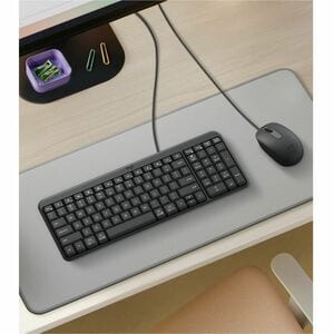Logitech MK106 键盘鼠标 - QWERTY - 英文（美国） - A 型 USB 电缆 键盘 - 99 按键 - 键盘/键盘颜色: 黑色 - A 型 USB 电缆 鼠标 - 光学机械 - 3 按钮 - 滚轮 - 指点设备颜色: 黑