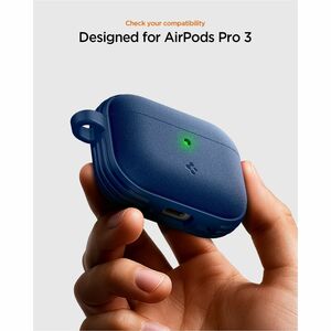 Spigen Vault Carrying Case Apple AirPods Pro 3 - Navy Blue - Drop Resistant, Anti-slip - Polycarbonate, Thermoplastic Poly