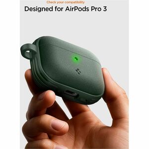 Spigen Vault Carrying Case Apple AirPods Pro 3 - Midnight Green - Drop Resistant, Anti-slip - Polycarbonate, Thermoplastic