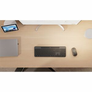 Logitech Signature Slim Solar+ K980 Keyboard - Full-size - Wireless Connectivity - USB Type C Interface - US International