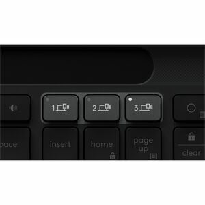 Logitech Signature Slim Solar+ K980 Keyboard - Full-size - Wireless Connectivity - USB Type C Interface - Spanish - QWERTY