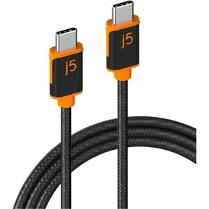 j5create JUCX24 1.83 m USB-C Data Transfer Cable - Cable for USB Device, Tablet, Phone, Notebook, Charger - First End: 1 x