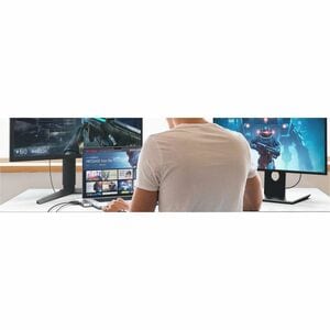 j5create JCD395 USB Type C Docking Station for TV, Flash Drive, Projector - Charging Capability - 2 Displays Supported - 4