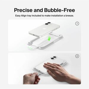 Belkin InvisiGlass Privacy Filter Screen Protector for iPhone 17 / iPhone 16 Pro, Gen 2 Black, Transparent - For OLED iPho