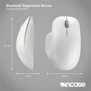 Incase Designed by Microsoft Mouse - Bluetooth - Glacier - Wireless - Scroll Wheel - 2 x AAA Battery Supported
