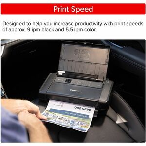 Canon PIXMA TR160 Portable Wired/Wireless Inkjet Printer - Colour - 4800 x 1200 dpi Print - 50 Sheets Input - Wireless LAN